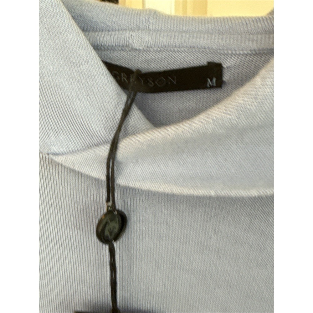 Greyson Hooded Wool Sweater Men's Medium Delphinium Blue Luxury Golf NWT - Picture 3 of 8
